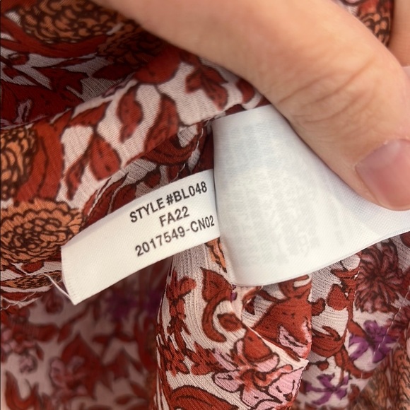 J.Crew Floral Ruffle Blouse - Picture 4 of 5